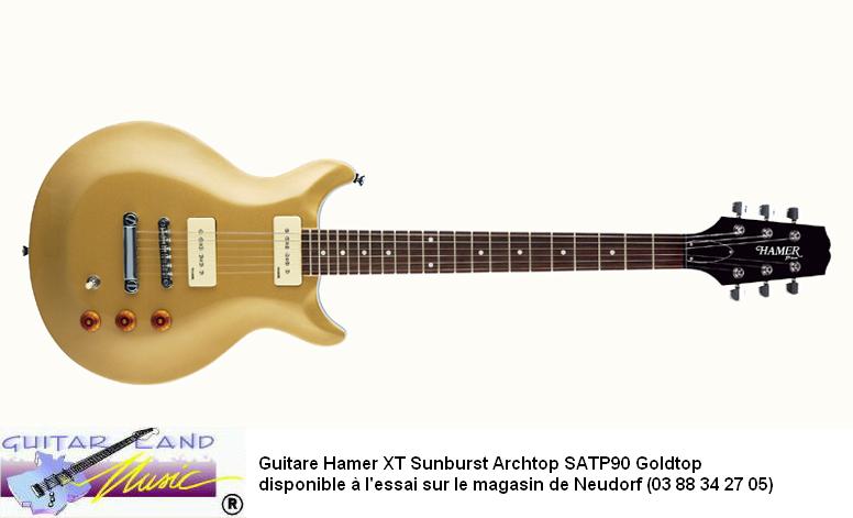 Guitare Hamer XT Sunburst Archtop SATP90 Goldtop